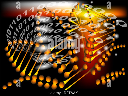 Résumé fond avec code binaire. Banque D'Images