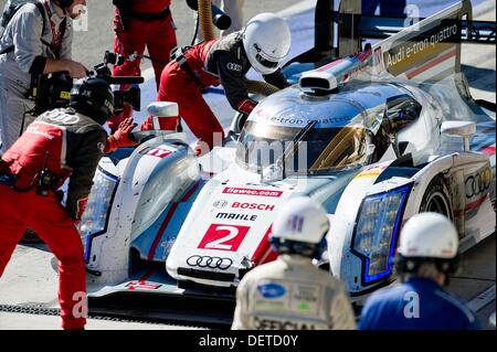 Austin, Texas, États-Unis. 22 août, 2013. 22 septembre 2013 : Audi Sport Team Joest LMP1 racing à six heures du Circuit des Amériques, aux Championnats du monde d'Endurance. Austin, TX. Credit : csm/Alamy Live News Banque D'Images