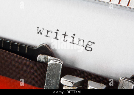 L'orthographe type le mot écrit sur une machine à écrire vintage, concept idéal pour les blogs, journalisme, news, les auteurs ou les médias de masse Banque D'Images