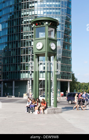 La Potsdamer Platz - Berlin 2013 et les feux de circulation Banque D'Images