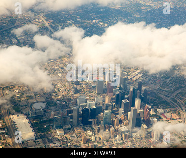 La ville de Houston au Texas vue depuis l'avion vue aérienne Banque D'Images
