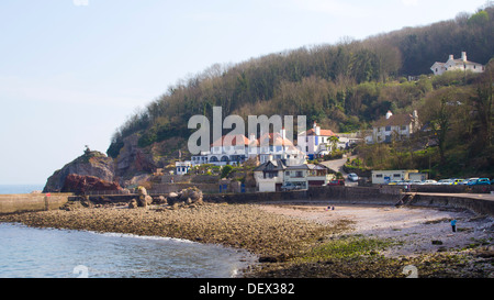 Plage de Babbacombe Devon England UK Banque D'Images