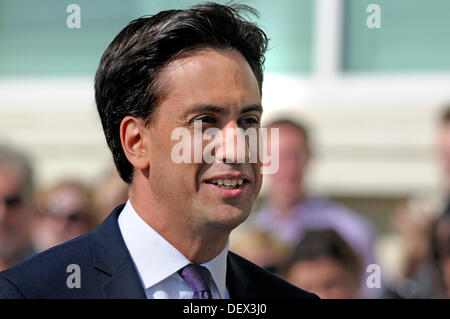 Ed Miliband, chef syndical (2010 - 2015) lors de la conférence du parti travailliste, Brighton, Angleterre. 24/09/2013. Banque D'Images