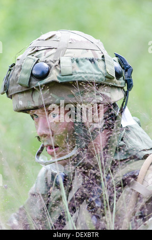 Des soldats de la Garde nationale de Géorgie, Régiment Royal d'Écosse et le 32e Groupe-brigade du Canada ont uni leurs forces pour la 48e Brigade d'infanterie de l'Équipe de Combat Combat eXportable de capacités de formation (XCTC) de l'exercice. La 51e Highland, 7e Batta Banque D'Images