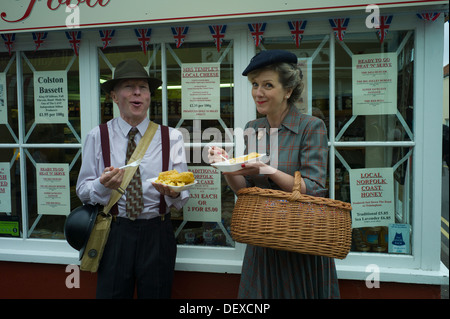1940 Week-end à Sheringham North Norfolk, Angleterre septembre 2013 Banque D'Images