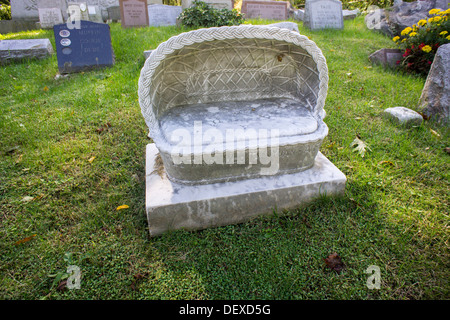 Les pierres tombales des propriétaires d'animaux dans le cimetière pour animaux de Hartsdale dans Hartsdale dans le comté de Westchester dans l'État de New York Banque D'Images