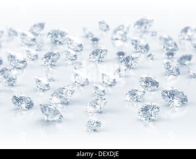 Grand groupe de diamants close up Banque D'Images