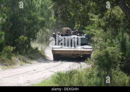 Marines avec 2e Bataillon, 2e Division de marines, l'approche la rupture et de compensation le 12 septembre 2013, bien sûr, à bord Marine Corps Base Camp Lejeune. Les pétroliers a travaillé aux côtés des marines avec 2e Bataillon de génie de combat, au cours de la percée et claire Banque D'Images