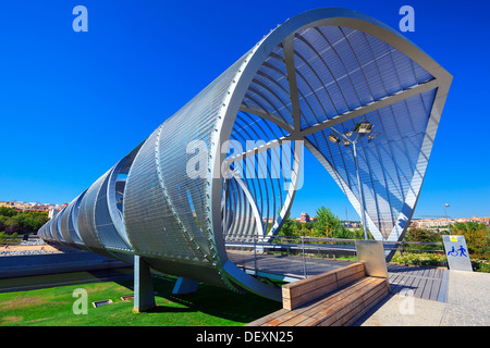 Pont Arganzuela à Madrid Rio Park, Madrid, Espagne Banque D'Images