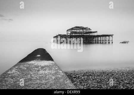 Jetée de l'Ouest, Brighton, Sussex, Angleterre, Royaume-Uni, Europe Banque D'Images