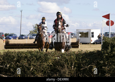 Le Warwickshire Hunt British equestrian Team Chase Hunter et essais cliniques Banque D'Images