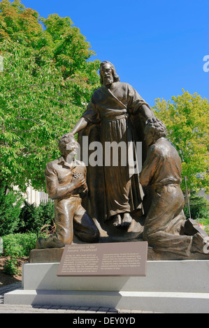 Statue, rétablissement de la prêtrise d', Salt Lake City, Utah, USA Banque D'Images