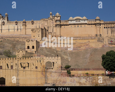 Belle couleur ambrée fort près de ville de Jaipur en Inde,Rajasthan Banque D'Images