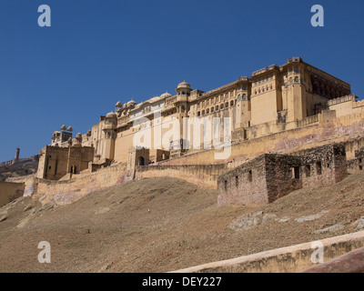 Belle couleur ambrée fort près de ville de Jaipur en Inde,Rajasthan Banque D'Images