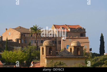 Le petit village de Pigna, Pigna, Corse, France Banque D'Images