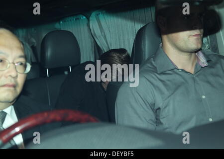 Hong Kong, Chine. 24 août, 2013. David Beckham vu quitter l'aéroport de Hong Kong, Chine le mardi sept 24,2013. © Top Photo Corporation/Alamy Live News Banque D'Images