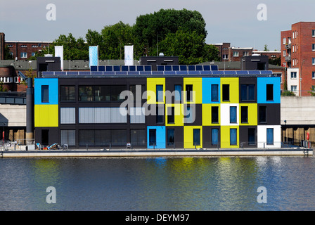 Centre d'information, IBA dock, dans Mueggenburg dans Port douanier Veddel, Hambourg Banque D'Images