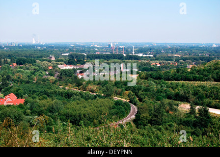 Vue depuis le tétraèdre, la culture industrielle, dump de Bottrop, Rhénanie du Nord-Westphalie, région de la Ruhr Banque D'Images