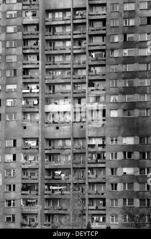 Mladost Housing Estate, dans la banlieue de Sophia, la Bulgarie. Avril 1989 Banque D'Images