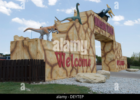 Dinosaur World Texas USA Glen Rose Banque D'Images