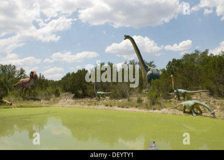 Dinosaure World Glen Rose Texas USA Banque D'Images