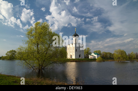 Église de l'Intercession sur la Nerl. Wold inscrites dans la Liste du patrimoine mondial de l'UNESCO Vladimir region. La Russie Banque D'Images