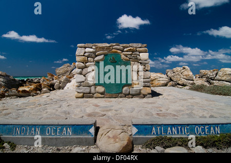 Cap Agulhas, le point le plus au sud de l'Afrique, Western Cape, Afrique du Sud, l'Afrique Banque D'Images