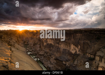 Canyon, Oranje River, Parc National d'Augrabies Falls, Northern Cape, Afrique du Sud, l'Afrique Banque D'Images