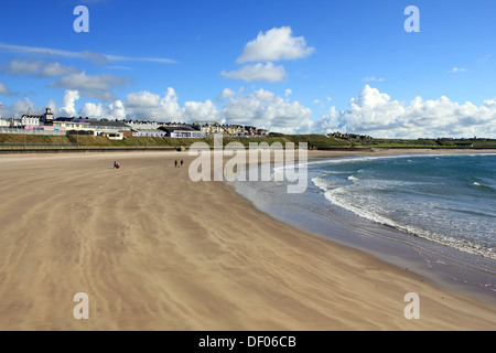 Au fil de l'ouest de la station balnéaire de Portrush, comté d'Antrim, en Irlande du Nord, Royaume-Uni. Banque D'Images