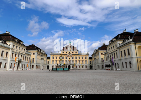 Cour intérieure, château Residenzschloss Ludwigsburg, Ludwigsburg, Bade-Wurtemberg Banque D'Images