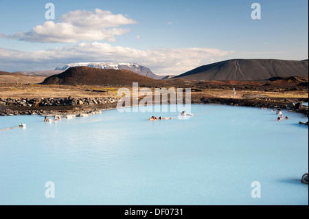 Jarðboeðin, bain thermal bains naturels de Myvatn, le Lagon bleu du Nord, Europe eystra région ou région du nord-est Banque D'Images