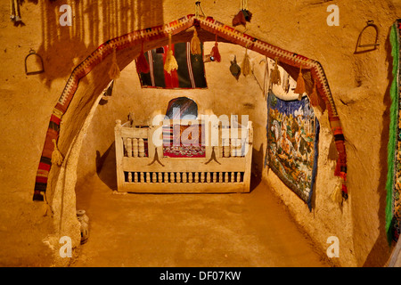 Maisons de dôme de brique de boue dans l'ancienne ville d'Harran dans le sud-est de la Turquie, intérieur, extérieur Banque D'Images