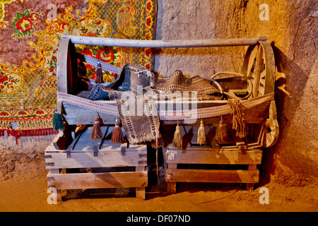 Maisons de dôme de brique de boue dans l'ancienne ville d'Harran dans le sud-est de la Turquie, intérieur, extérieur Banque D'Images