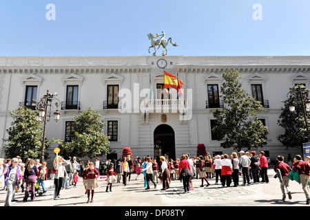 Hôtel de ville de Grenade, l'Ayuntamiento, Barrio San Matias-Realejo, Plaza del Carmen, Grenade, Andalousie, Espagne, Europe Banque D'Images