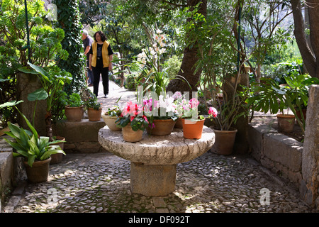 Jardin de Son Marroig, Deia dans la région de la sierra de Tramuntana, à Majorque, Îles Baléares, Espagne Banque D'Images