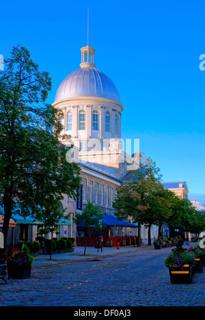 Marche Bonsecours, tôt le matin, Marché Bonsecours, Montréal, Québec, Canada Banque D'Images