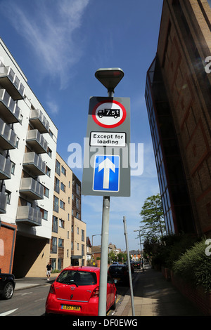 Angleterre Londres Wimbledon Une façon Road Sign Banque D'Images