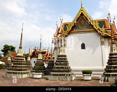 Wat Pho, le Temple du Bouddha couché, Bangkok, Thaïlande. Banque D'Images