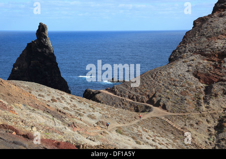 Madère, la Ponta de Sao Lourenço, l'extrémité orientale de l'île, paysage Banque D'Images