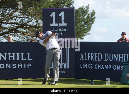 Carnoustie Écosse, Royaume-Uni. Septembre 26, 2013. Retief Goosen, au cours de la première ronde de championnat de golf de la Dunhill, du Carnoustie, Carnoustie. Credit : Action Plus Sport Images/Alamy Live News Banque D'Images