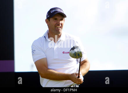 Carnoustie Écosse, Royaume-Uni. Septembre 26, 2013. Padraig Harrington, le 11, au cours de la première ronde de la Dunhill Championship, Golf Du Carnoustie, Carnoustie. Credit : Action Plus Sport Images/Alamy Live News Banque D'Images