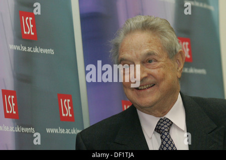 George Soros Hungarian-American magnat des affaires, investisseur et philanthrope. et le président du Soros Fund Management Banque D'Images