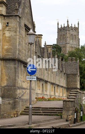 Cottages en pierre dans le petit bourg de Chipping Campden, Angleterre Banque D'Images