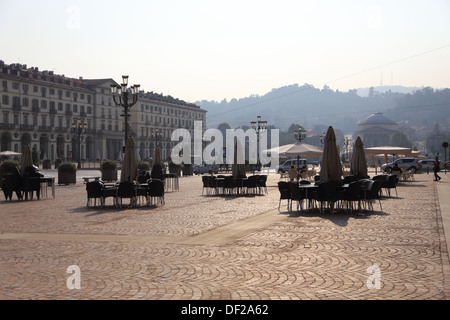 Turin ,la belle place Vittorio Veneto Banque D'Images