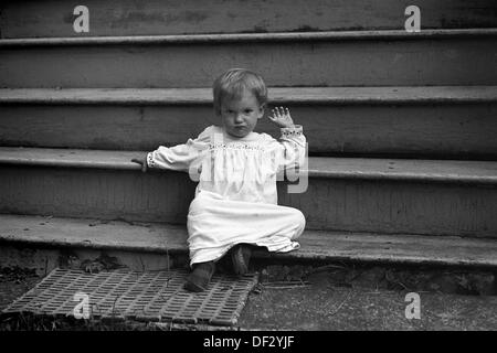 Young Girl Playing Texas Nouvelle Angleterre U.S.A 1977 Banque D'Images