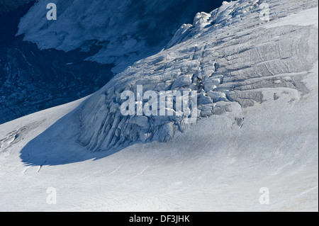 Autriche / Parc National De Hohe Tauern: Retraiter Le Glacier De Pasterze Au Mont Grossglockner. Le grand glacier disparaîtra probablement dans quelques décennies. Banque D'Images