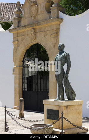 Statue de torero, Ronda, Espagne Banque D'Images