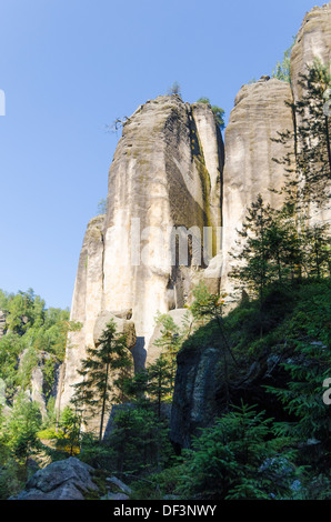 Rochers de grès, Adrspach - Teplice Rock ville près de roches Adrspach, Teplicke, eastern Bohemia, République Tchèque Banque D'Images