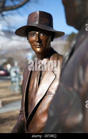 Statue de scientifique J. Robert Oppenheimer à Los Alamos, Nouveau Mexique. Banque D'Images