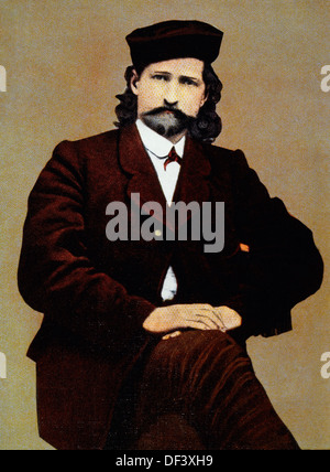 James Butler "Wild Bill" Hickok (1837-1876), portrait, photographie, 1873 Hand-Colored Banque D'Images